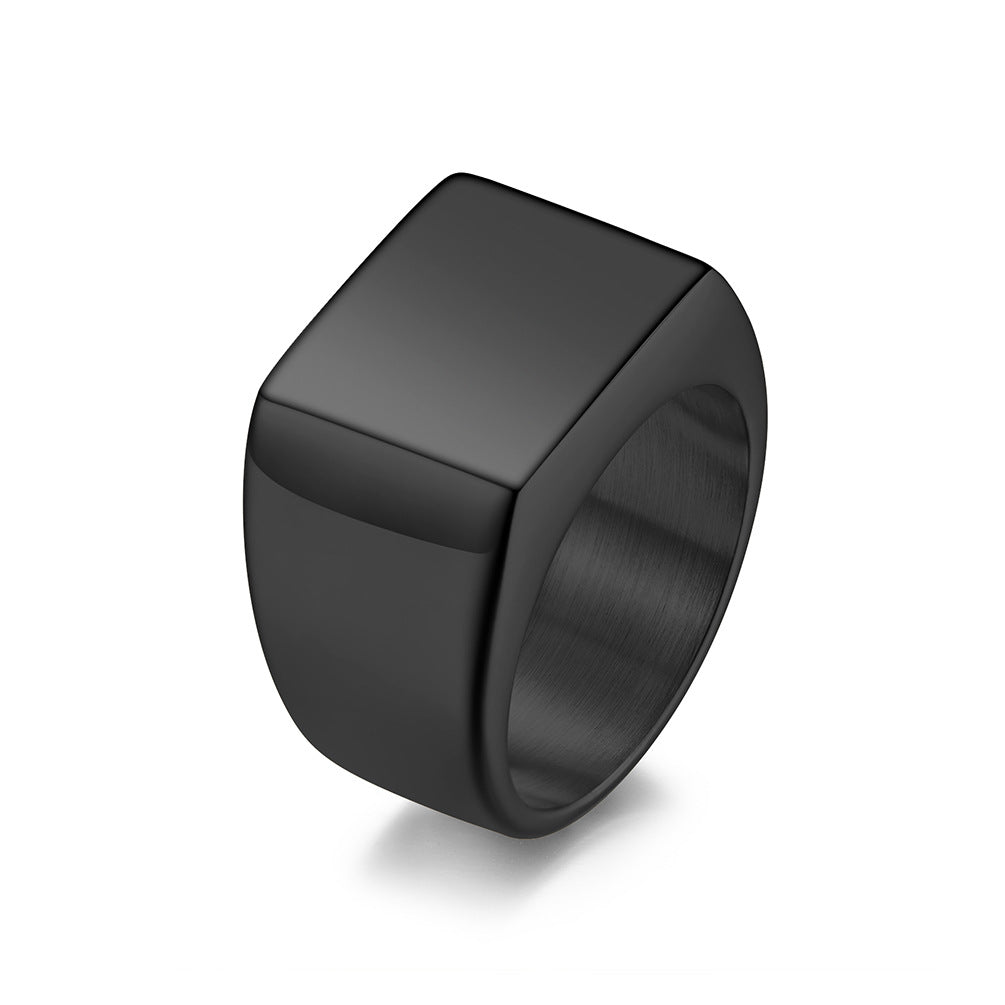 Steel Ring – Statement Geometric Men's Ring