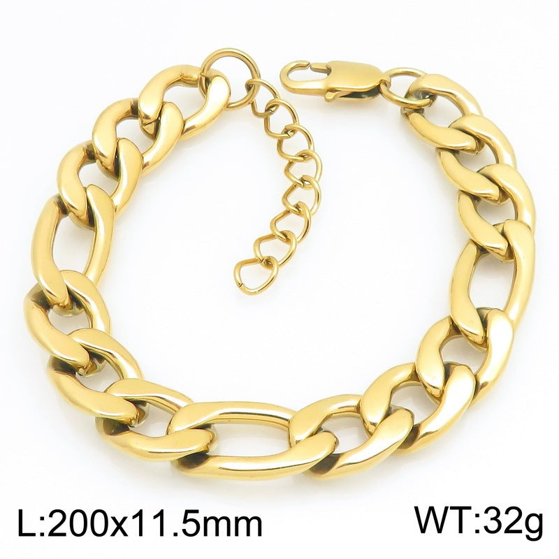 Figaro Titanium Steel Bracelet – Daily Unisex Neutral Wind Element Chain Nk Chain Bracelet