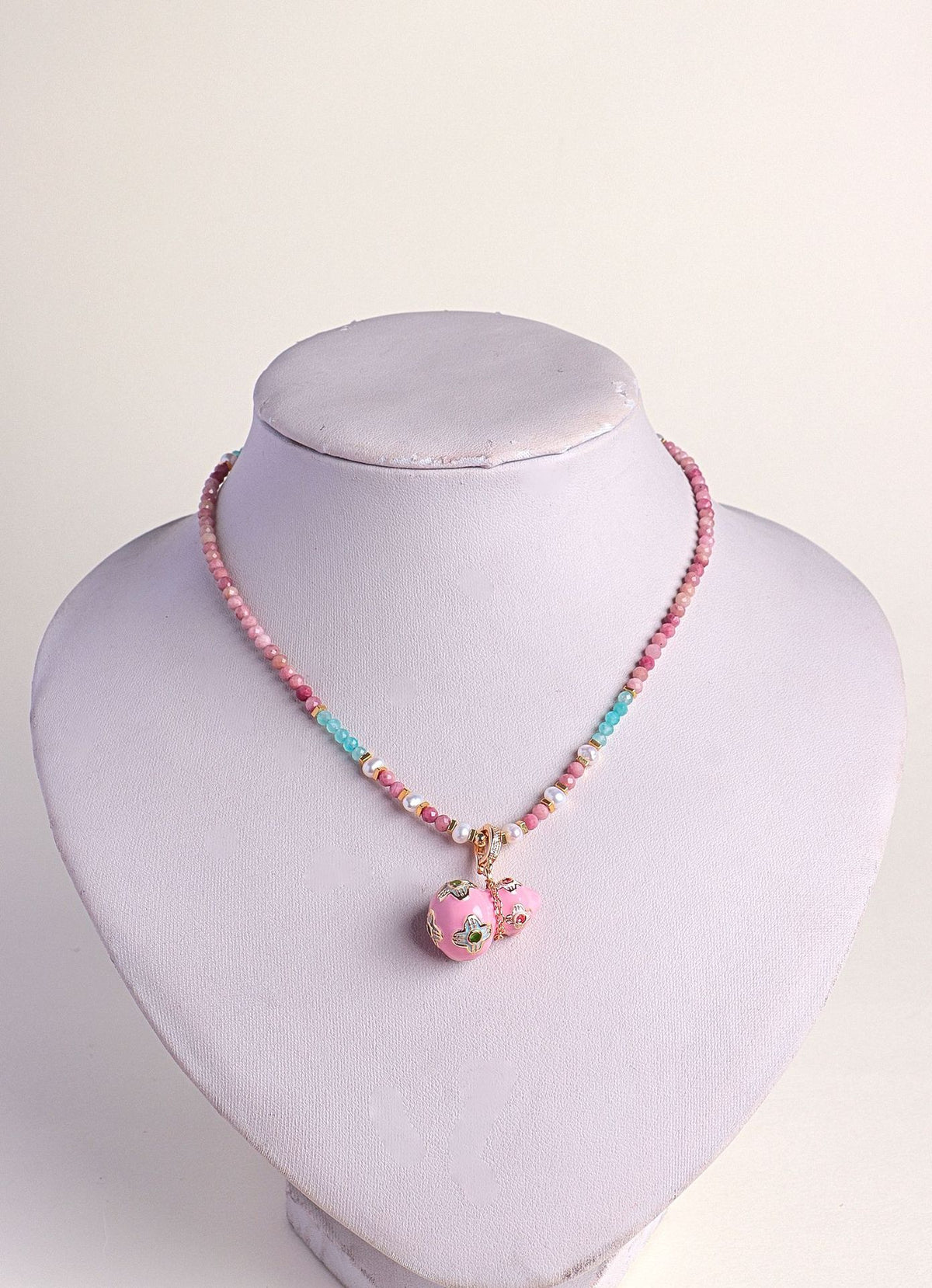Amethyst Pearl Gourd Pendant Necklace