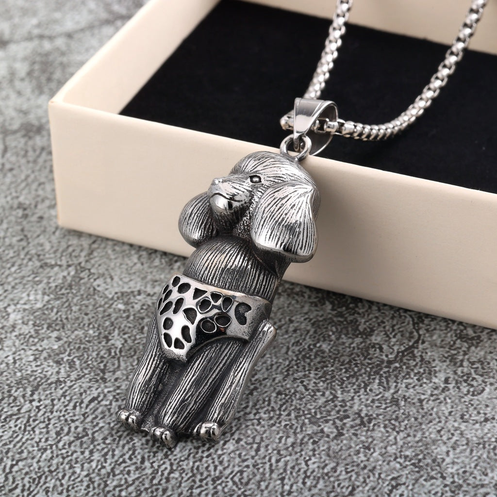 Vintage Stainless Steel Pendant Necklace