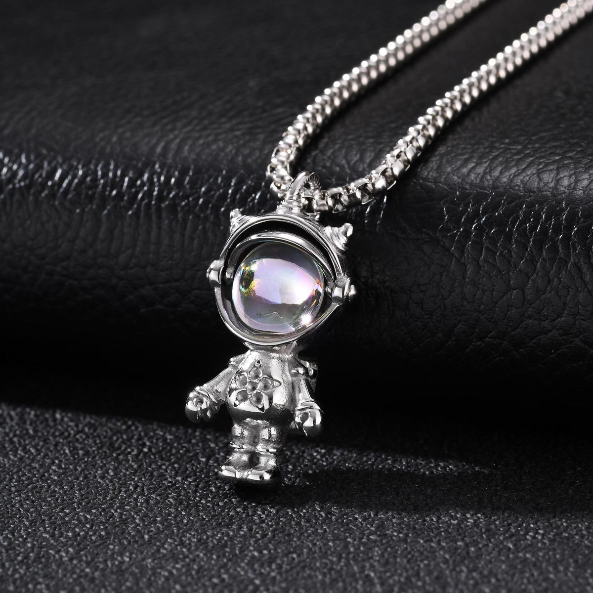 Astronaut Space Theme Trendy Stainless Steel Necklace for Men