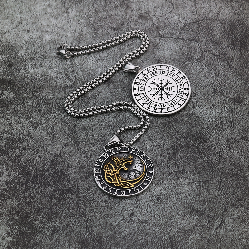 European and American Style Viking Celtic Wolf Pendant for Men