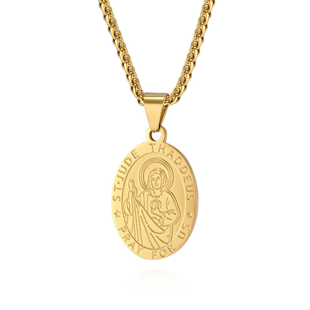 Planderful Patron Saint Seal Necklace For Men Timeless God Protection That Does Not Fade