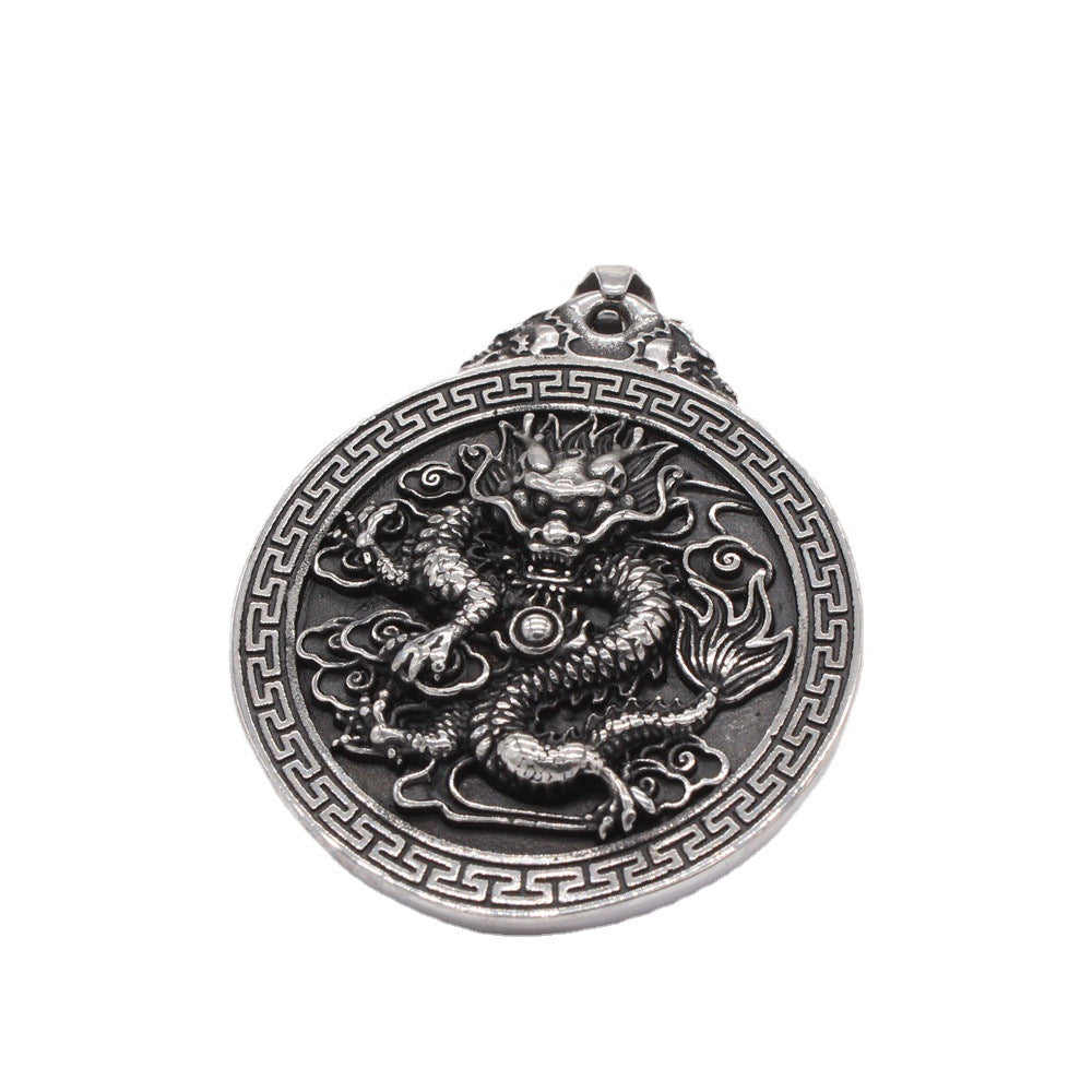 Dragon Pendant Durable Titanium Steel Unisex Necklace Protection Charm By Planderful For Men