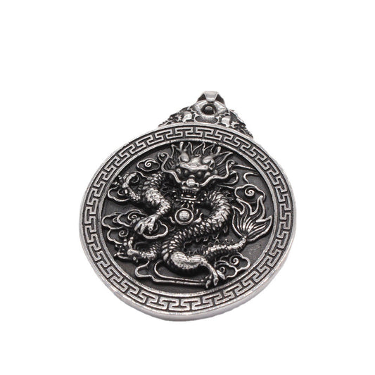 Dragon Pendant Durable Titanium Steel Unisex Necklace Protection Charm By Planderful For Men