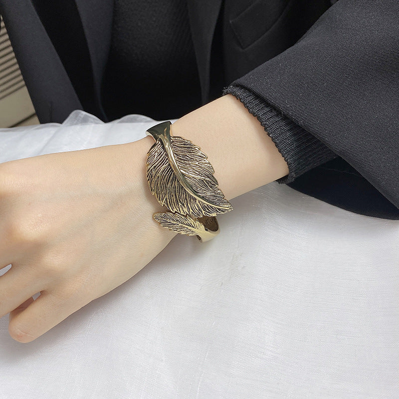 Smear Leaf Metal Bracelet from Vienna Verve Collection