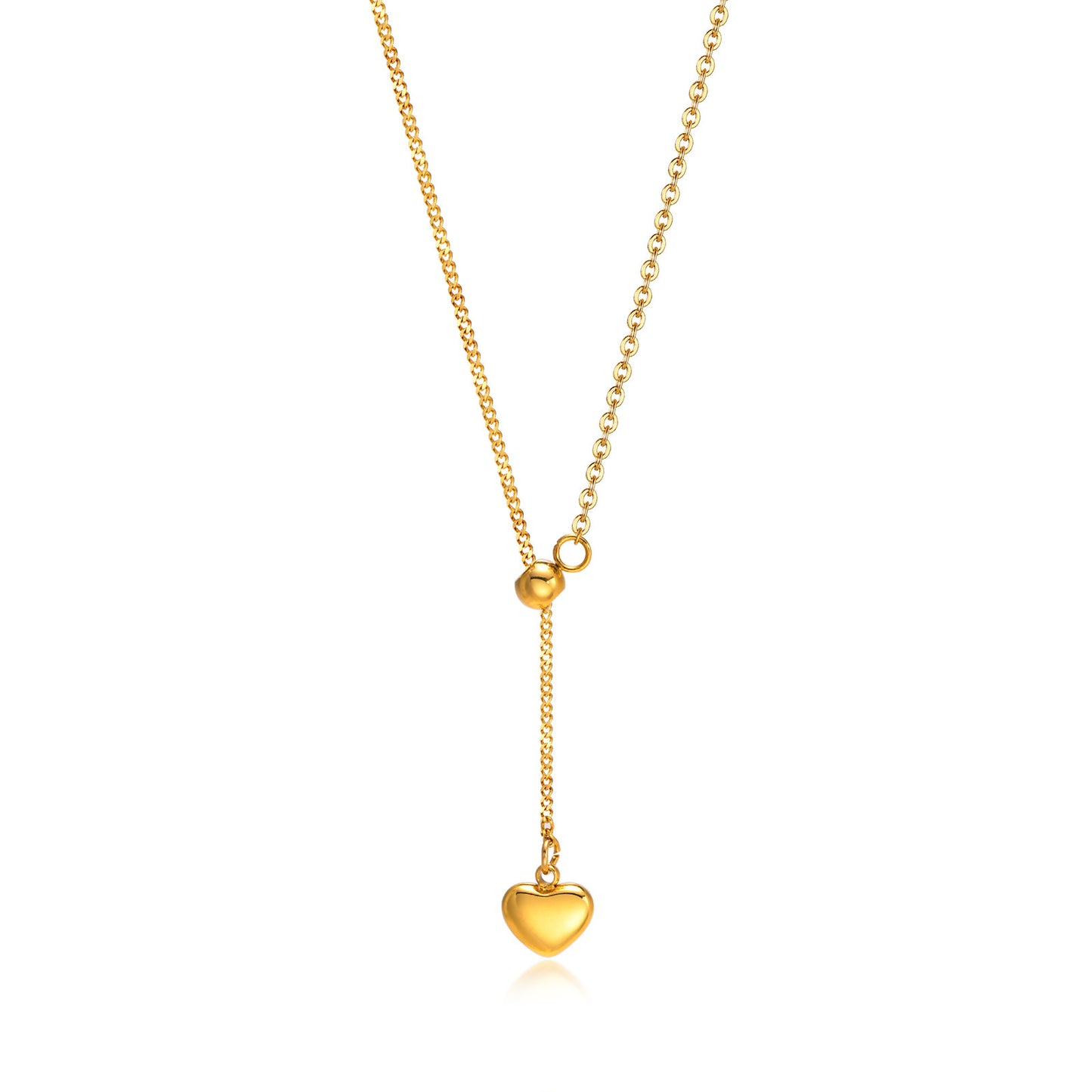 Titanium Steel Necklace Women Gold Heart Jewelry Wholesale