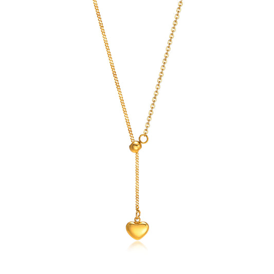Titanium Steel Necklace Women Gold Heart Jewelry Wholesale