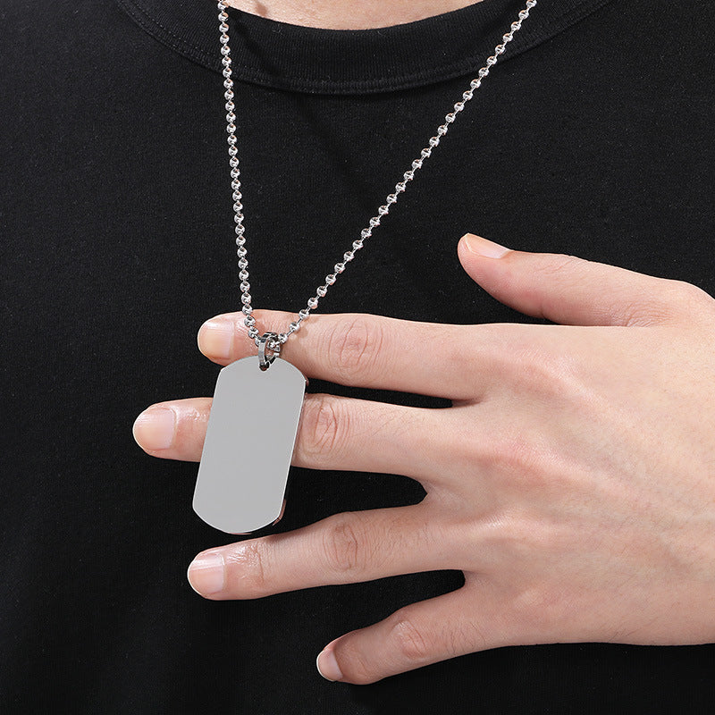 Planderful Men Titanium Steel Versatile Bead Chain Necklace