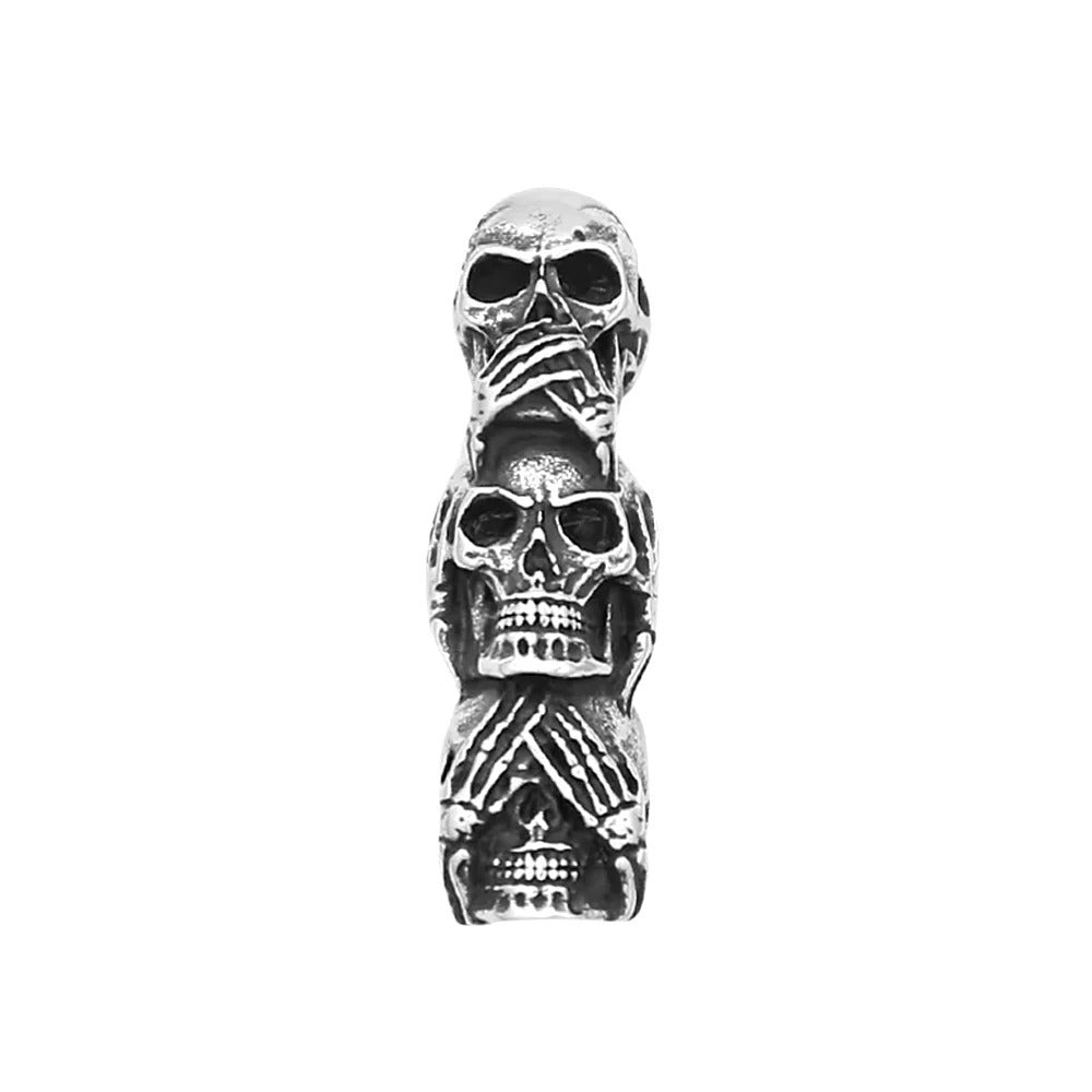 Skull Casting Stainless Steel Men's Pendant Necklace