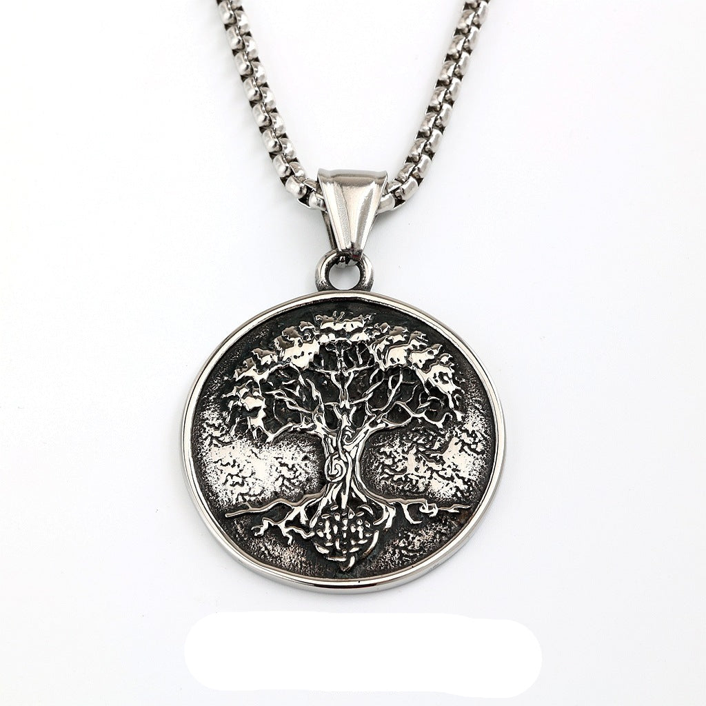 Punk Viking Wolf Stainless Steel Men's Pendant Necklace