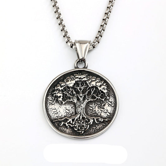 Punk Viking Wolf Stainless Steel Men's Pendant Necklace