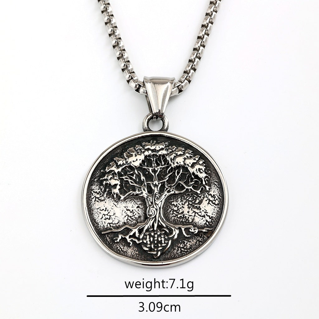 Punk Viking Wolf Stainless Steel Men's Pendant Necklace