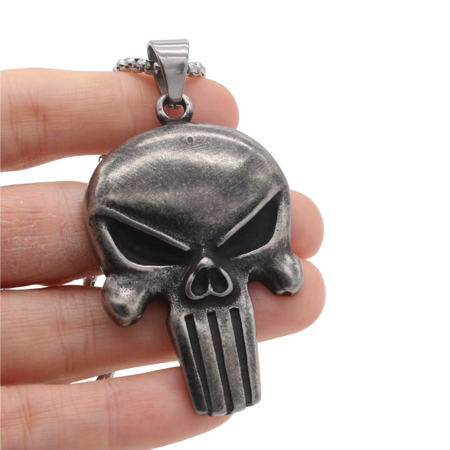 Planderful Jewelry Titanium Skull Pendant For Men Personalized Vintage Style Everyday Genie