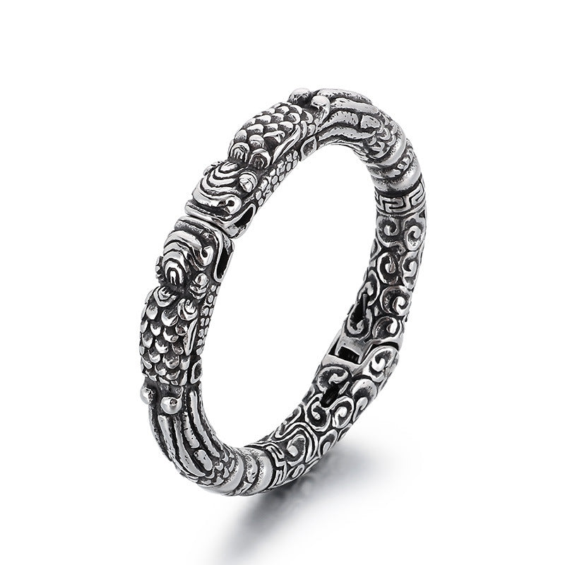 Planderful Pixiu Double Bracelet For Men Retro Lucky Style