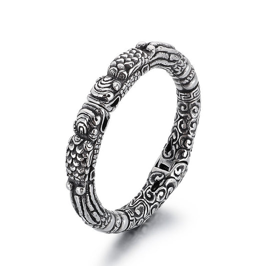 Planderful Pixiu Double Bracelet For Men Retro Lucky Style