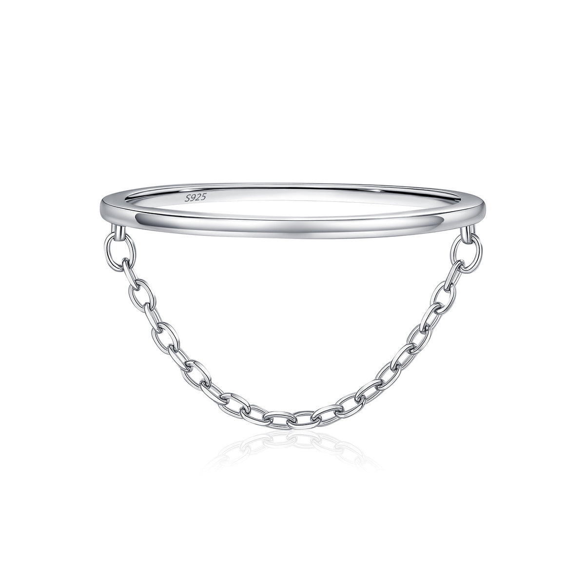 925 Sterling Silver Chain Ring