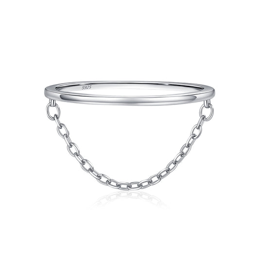 925 Sterling Silver Chain Ring