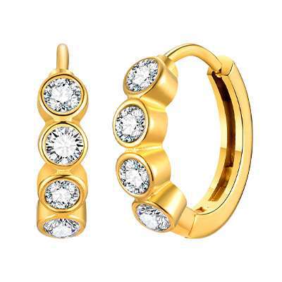 Zircon Heart Earrings — Nine Styles