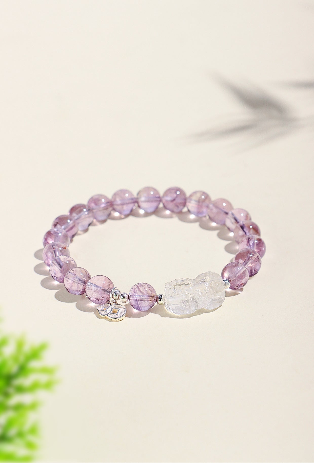 Planderful Fortune's Favor Bracelet – Elegant Amethyst and Obsidian Design