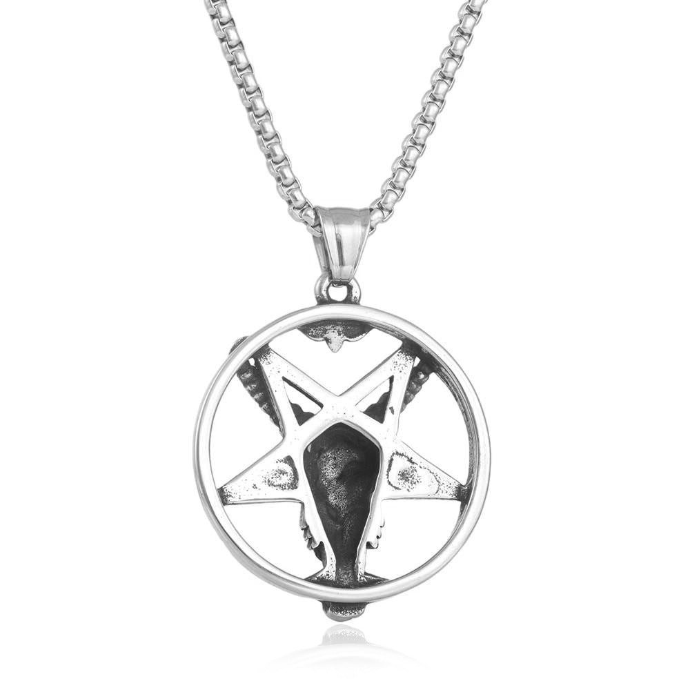 European And American Stainless Steel Antelope Pendant Necklace