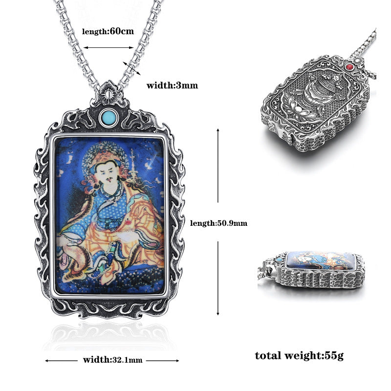 Stainless Steel Necklace – Statement Buddha Pendant