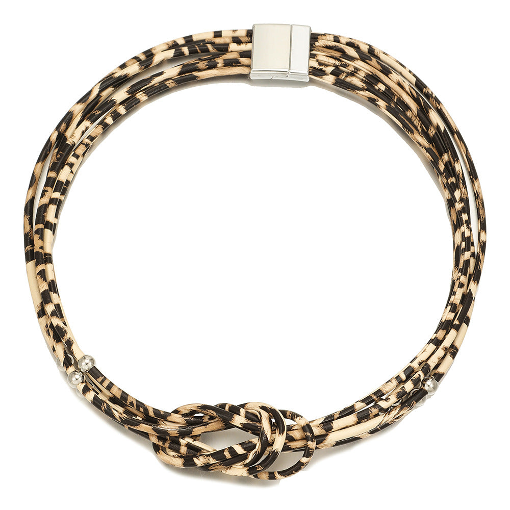 Planderful Savanna Rhythms Necklace – Elegant Leopard Print Design