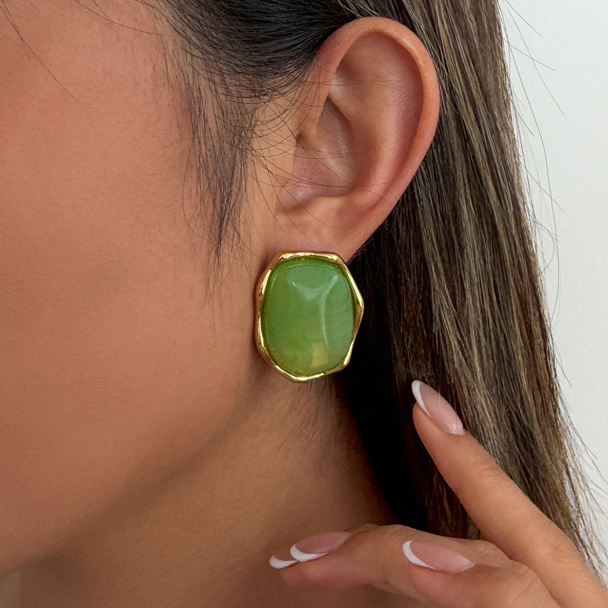 Planderful Vienna Verve Stainless Steel Irregular Concave Convex Stud Earrings For Women Geometric Statement Jewelry