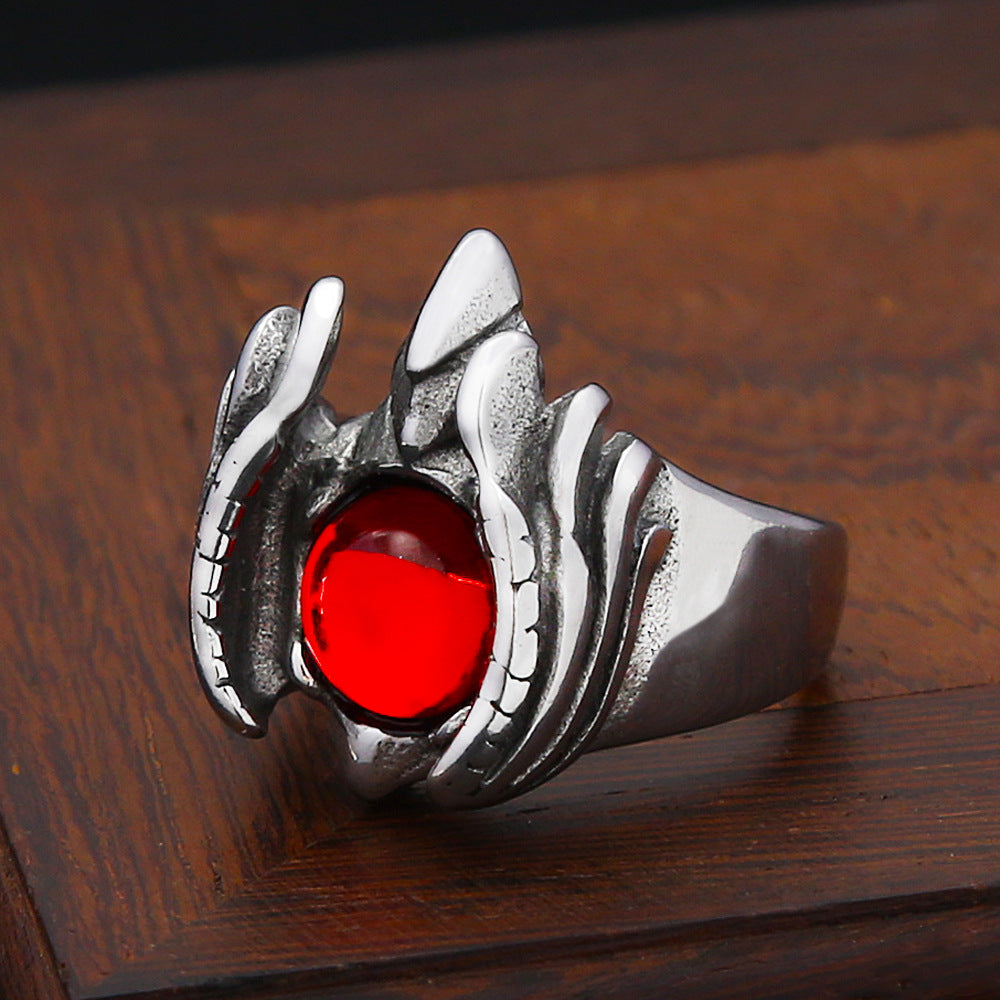 Punk Bird Stainless Steel Men's Ring