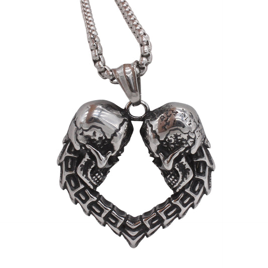 Planderful Skull Pendant Titanium Steel Vintage For Men