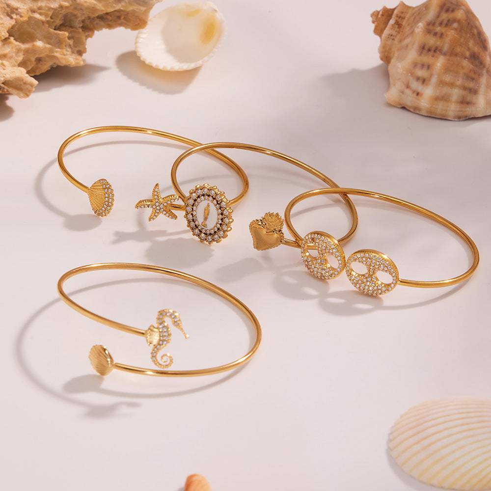 Planderful Everyday Light Luxury Zircon Geometric Bracelet