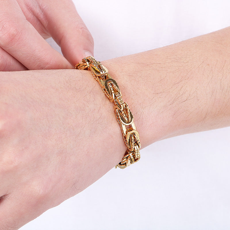 Planderful V-Byzantine Gear Bracelet For Men Titanium Steel