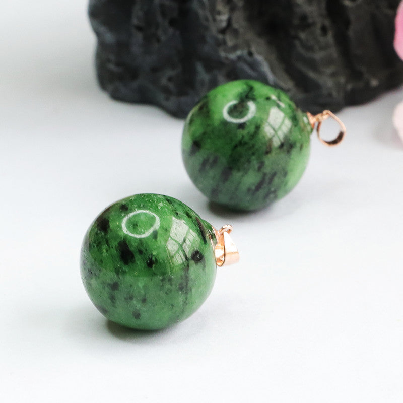 925 Silver-Set Zoisite Pendant — No Chain