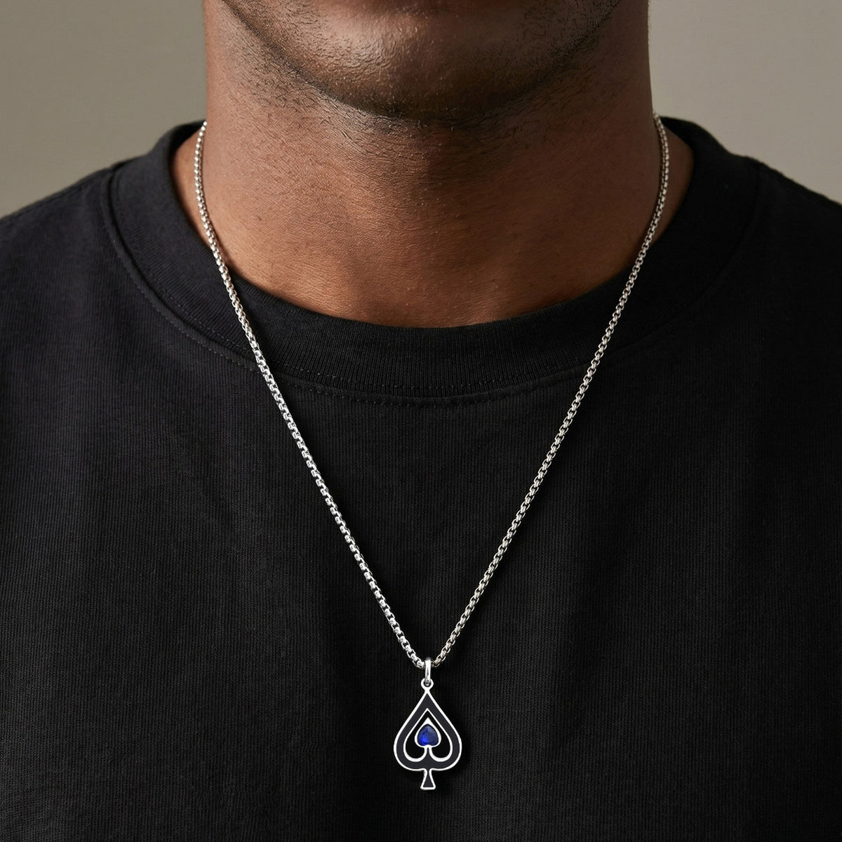 Ace of Spades Stainless Steel Pendant for Men