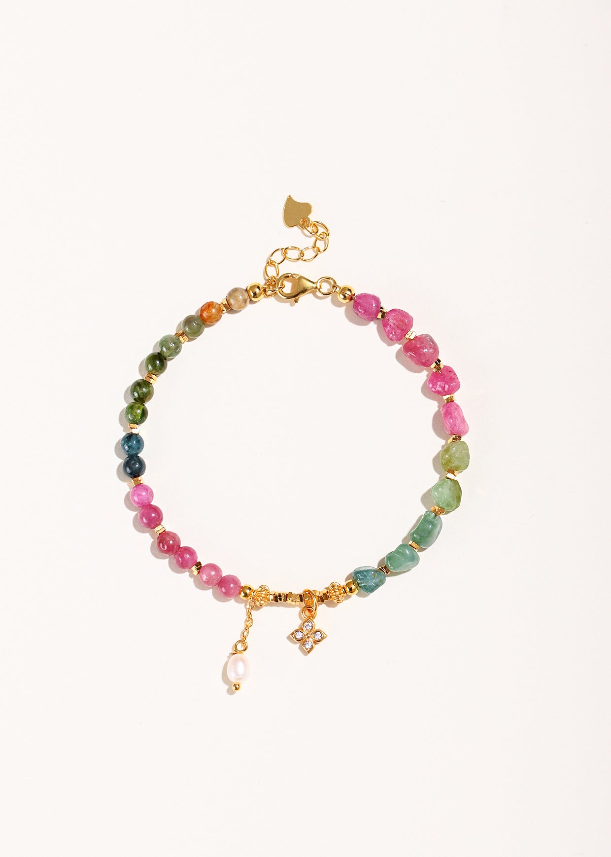 Planderful Fortune's Favor Bracelet – Vibrant Tourmaline and Pearl Design