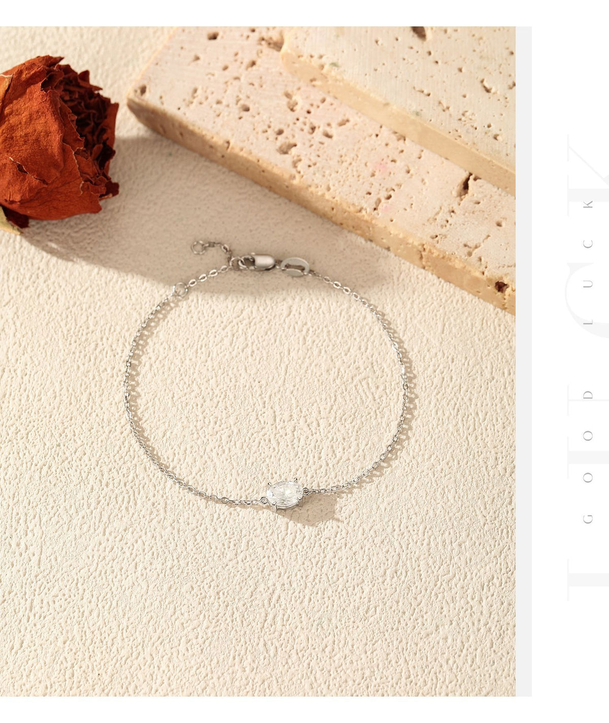 925 Sterling Silver Geometric Moissanite Bracelet