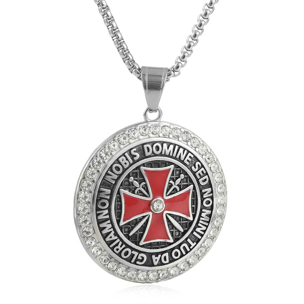 European And American Stainless Steel Cross Pendant For Men