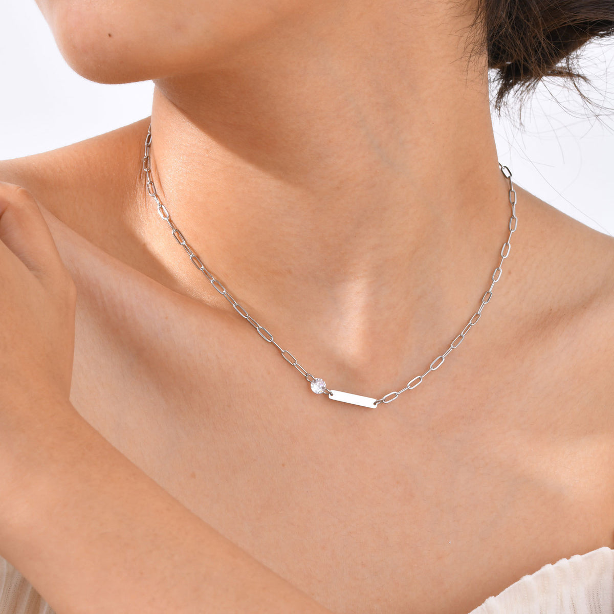 Ladies Gold Necklace Titanium Steel Europe & America