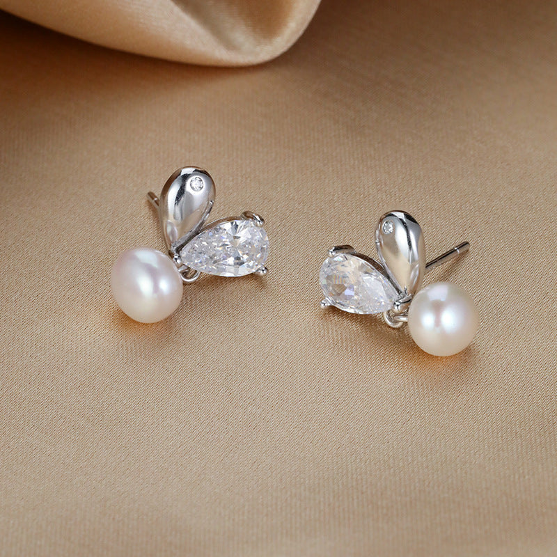 Pearl Love 925 Sterling Silver Women's Earrings