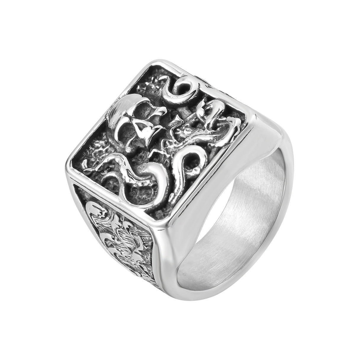 Octopus Skull Titanium Steel Ring