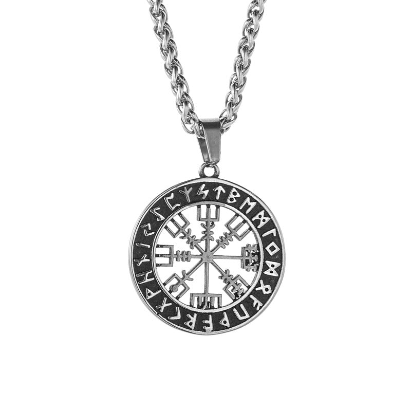 Planderful Collection Viking Totem Pendant Necklace Unisex Titanium Steel Personalized For Men Women