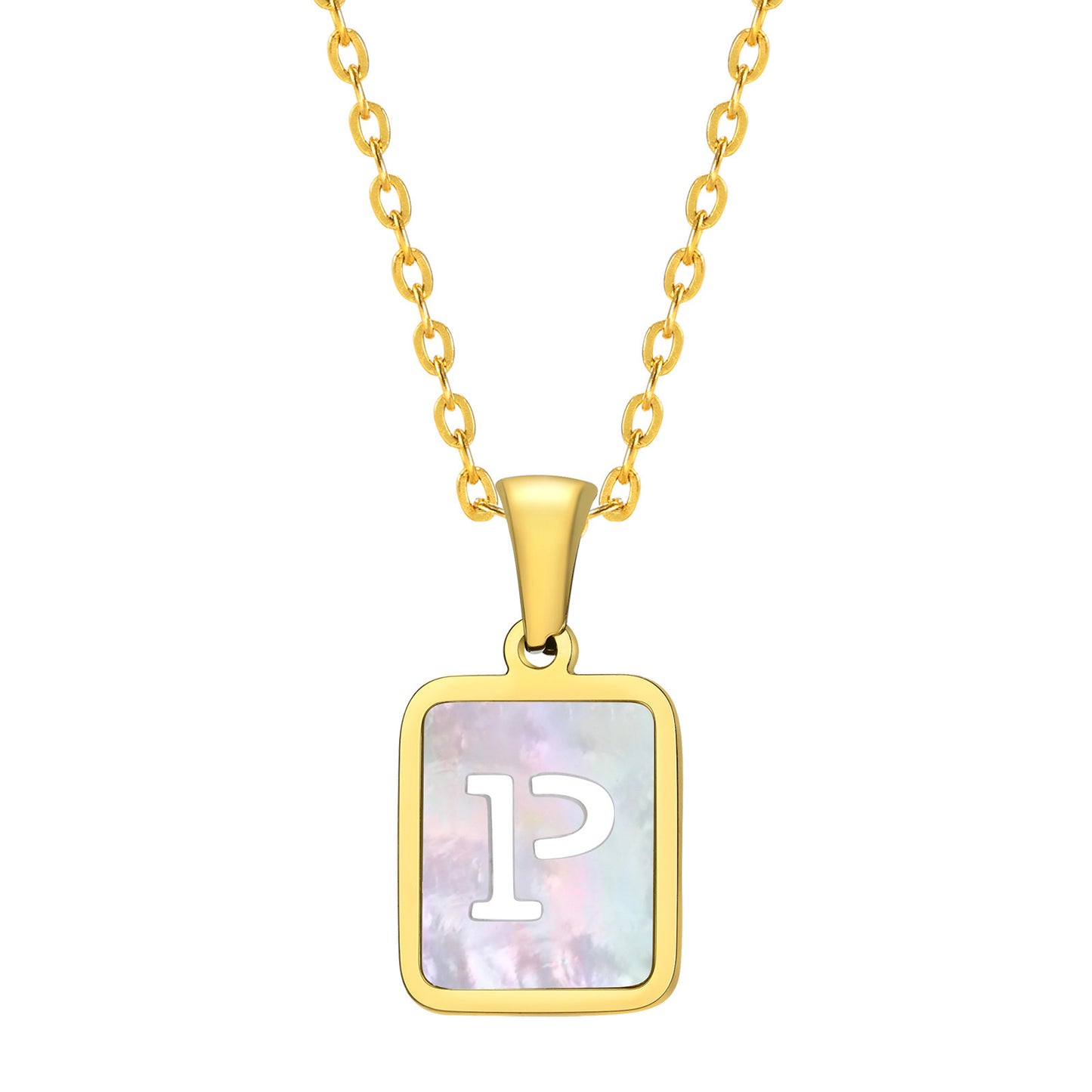 European And American Jewelry Shell Square Pendant Necklace