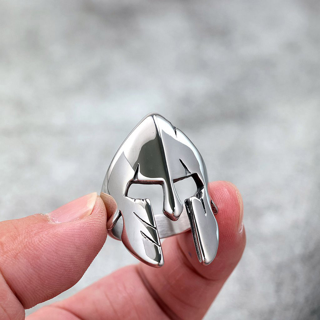 Punk Mask Stainless Steel Men's Ring