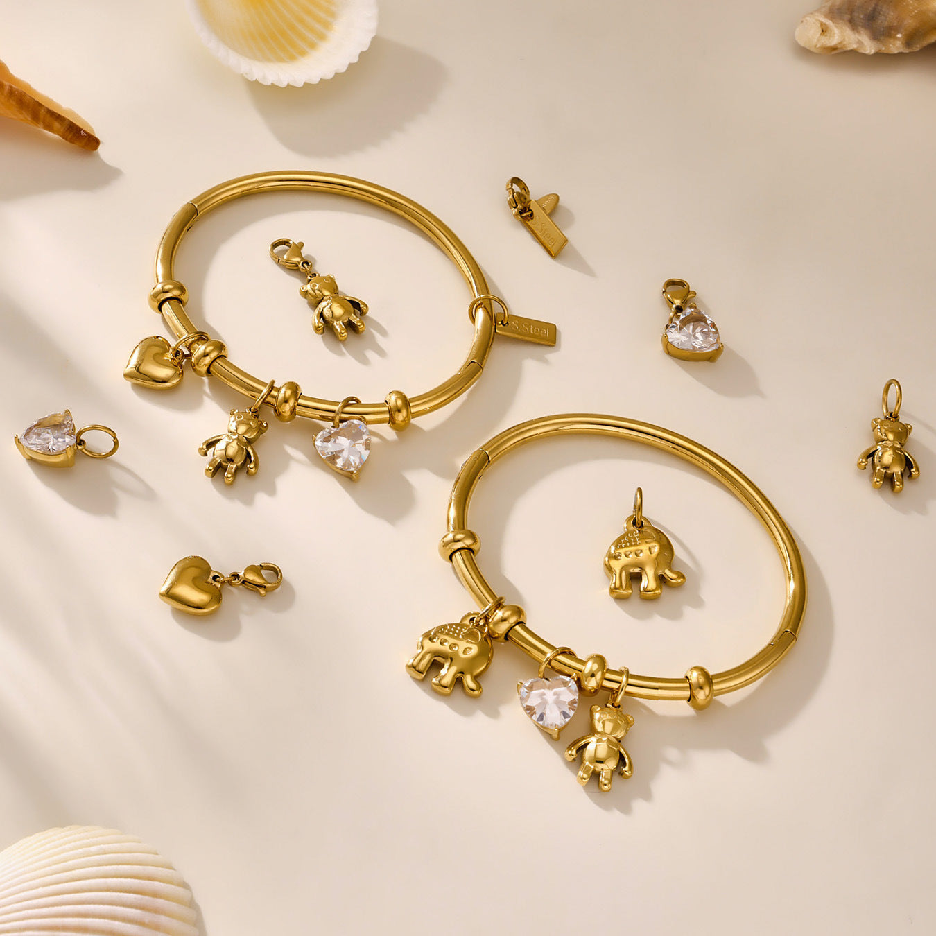 Planderful Geometric Bracelet Stainless Steel Gold Plated