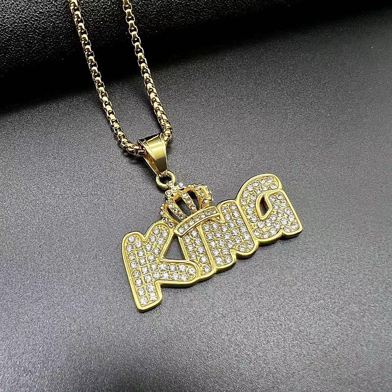 Zircon Necklace – Statement Crown Pendant