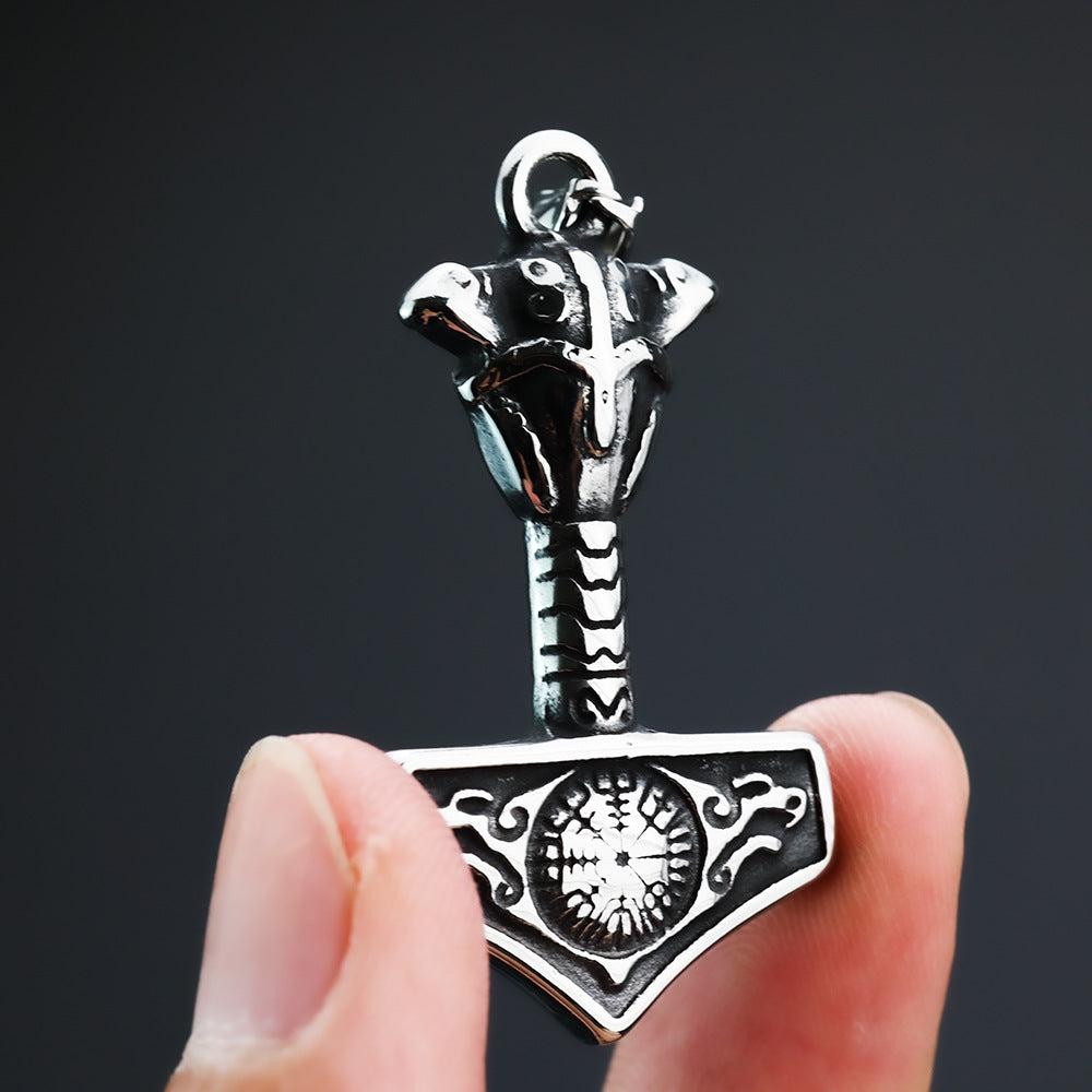 European And American Retro Stainless Steel Men's Viking Pendant