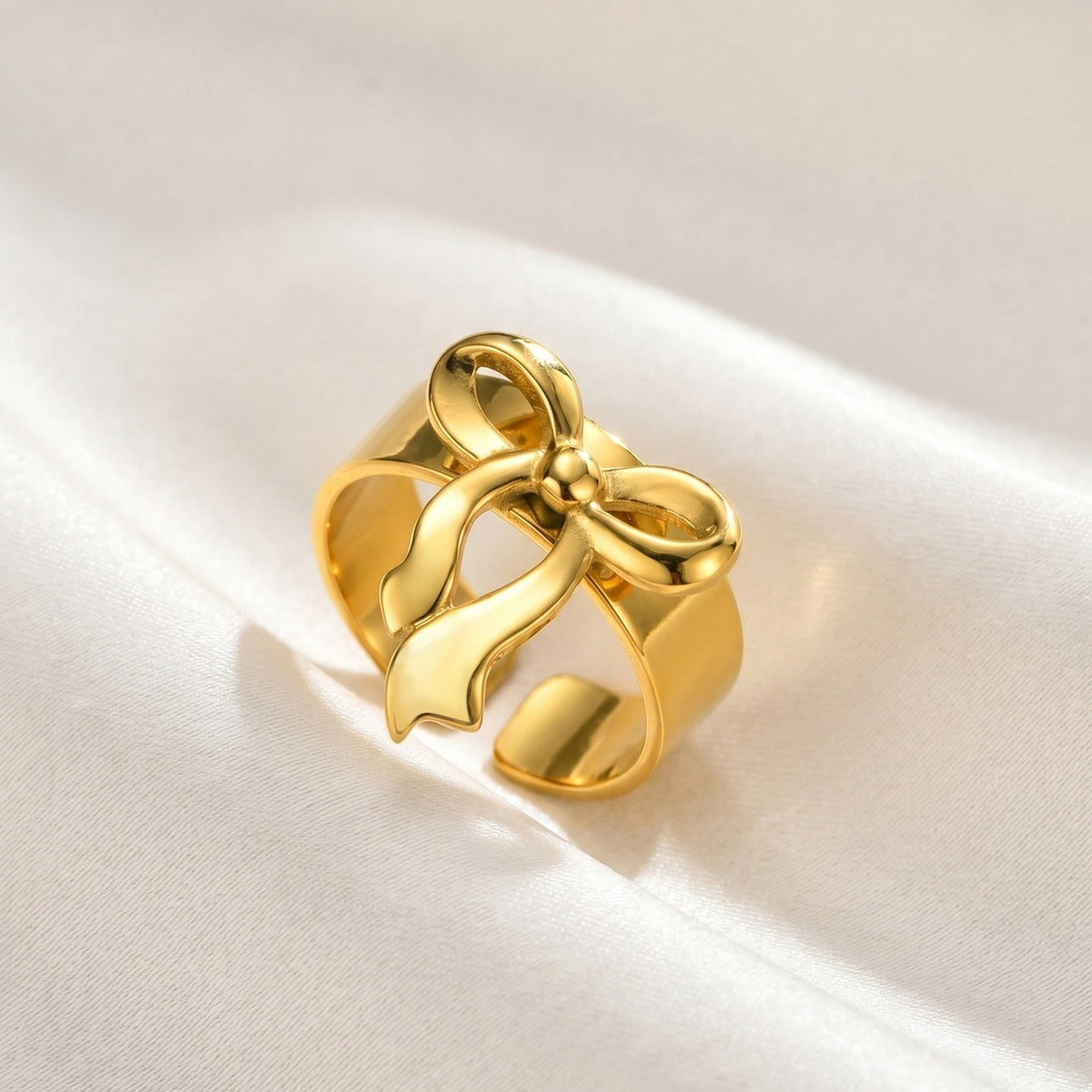 Stainless Steel Open Adjustable Design Sweet Dress Up Ring