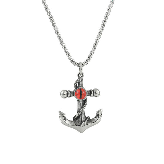 European and American Stainless Steel Anchor Pendant for Men