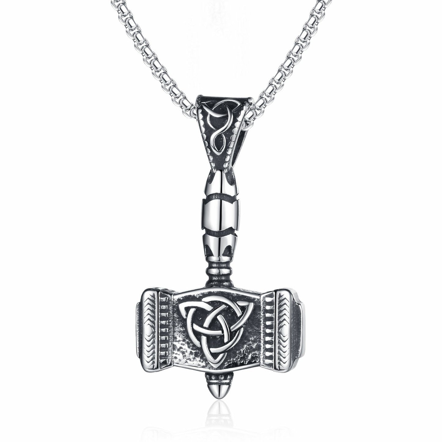 Stainless Steel Necklace - Vintage Celtic Knot Pendant