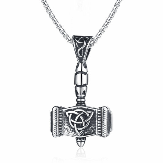 Stainless Steel Necklace - Vintage Celtic Knot Pendant